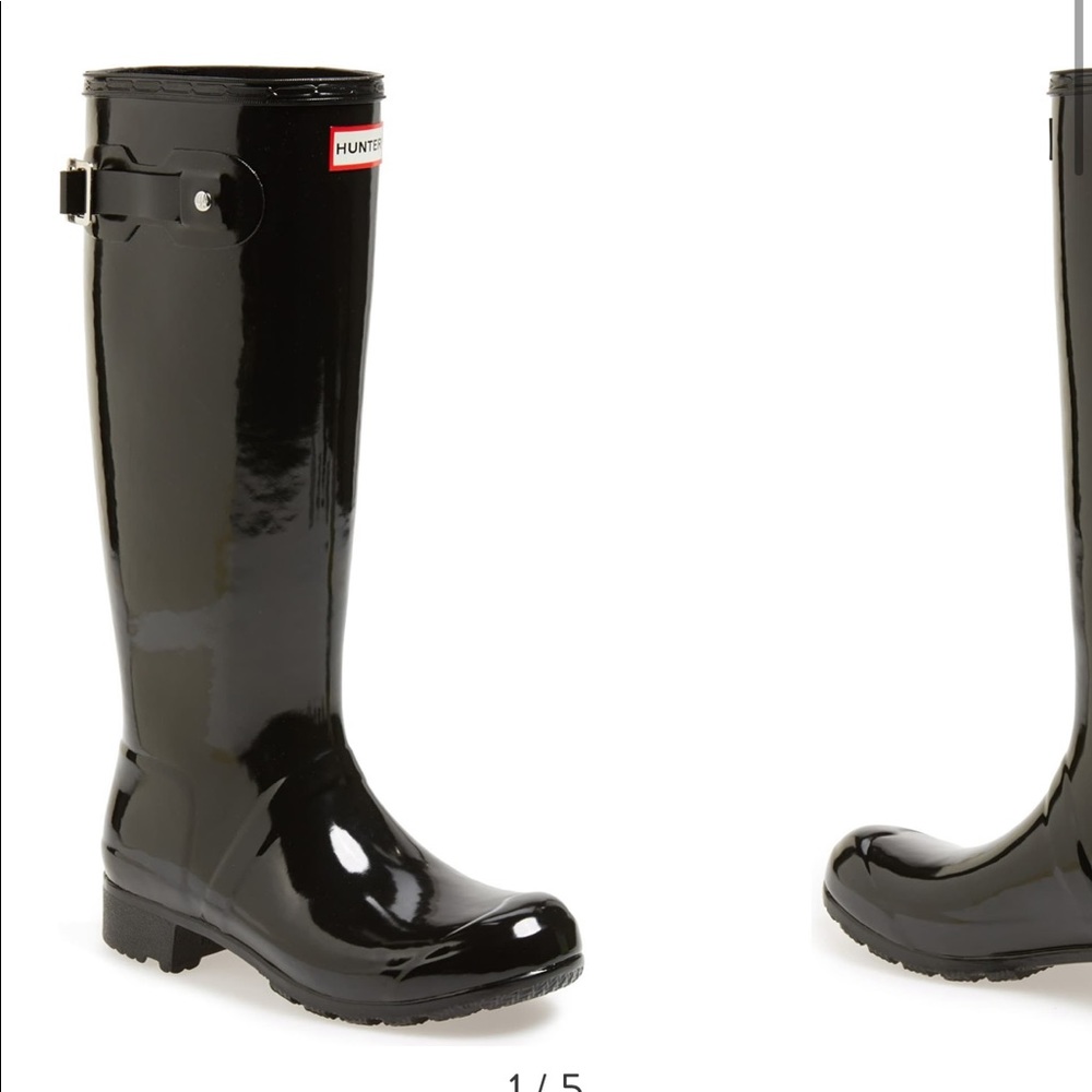 Original gloss black tall hunter rain boot